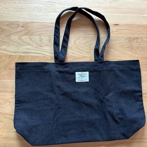 Sezane Black Corduroy Tote Bag